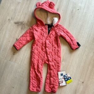 Kickee Pants bamboo quilted hoodie coverall size 12-18m NWT